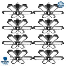 LED Garage Light Bulb 8 Pack 180W 18000LM 6500K Screw in E26 E27 Ceiling Shop
