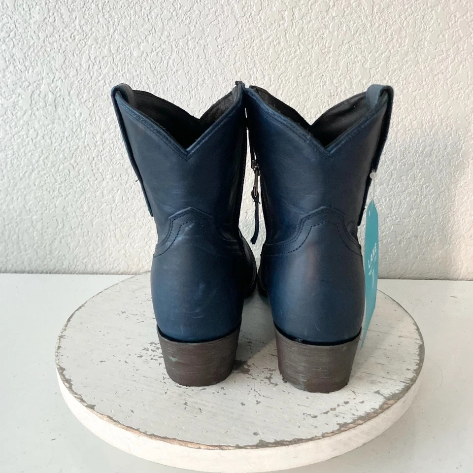 Lane простой JANE женщин ковбой ботинок 8 синий Western ковбойские короткие ботильоны - Изображение 3 из 4