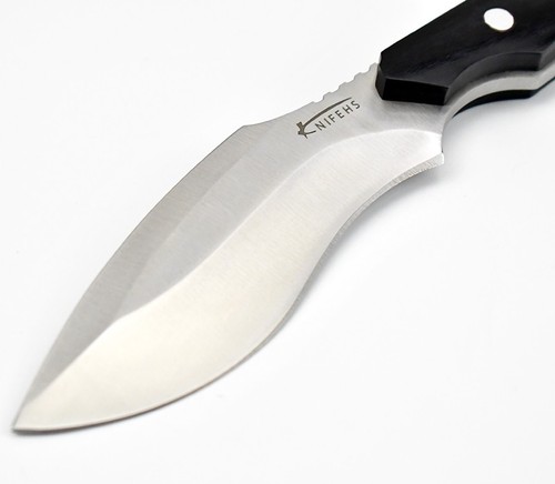 portable pocket knife, survival knife, sharp blade EDC D2 blade, wooden handle, - Picture 6 of 8