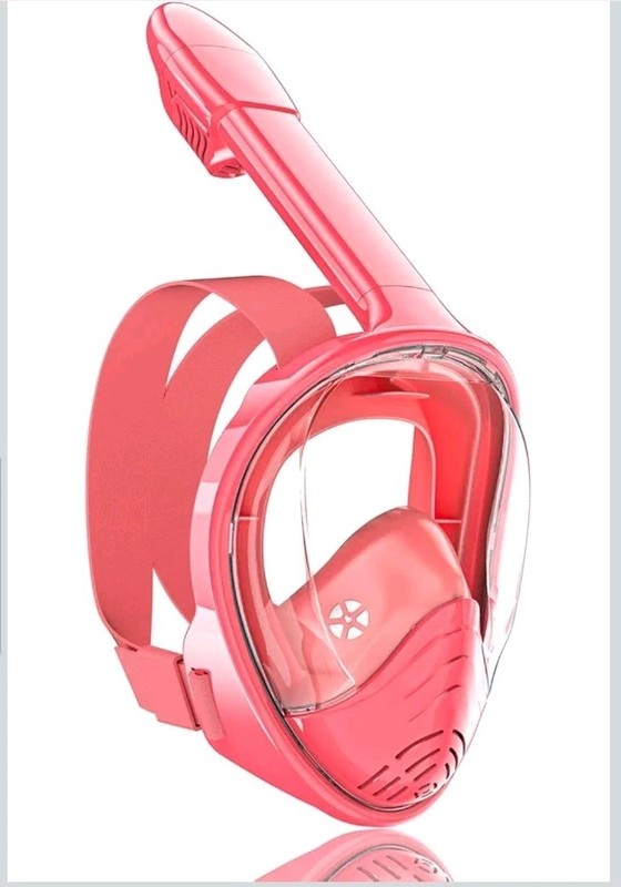 KIDS 4-10 Full Face Easy Breathing Snorkeling Mask,  180° View , Anti-Fog/Leak