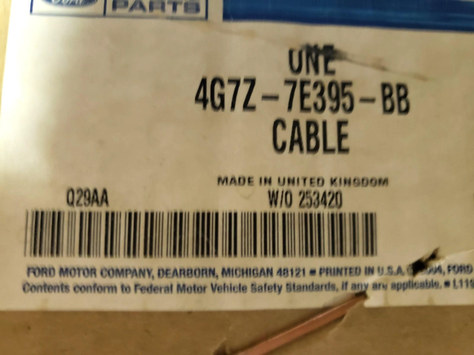 NEW/OLD OEM Stock 2005/06 Ford GT Main Shifter Cable ASSM. - PN 4G7Z-9E395-BB-BC