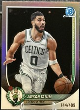 Jayson Tatum 2025-26 Bowman Basketball Chrome #BCV-56 - Refractor #144/499