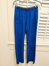 HeartSoul Heart Breaker Women Size Small scrub bottoms Royal Blue Stretch