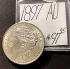 1897 Morgan Silver Dollar AU! ENN Coins