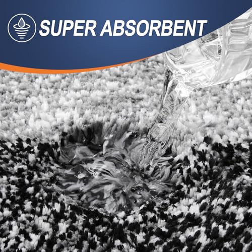 Luxury Toilet Rugs U-Shaped 24x20, Extra Soft and 24" x 20" Contour Rug Black - Picture 6 of 6