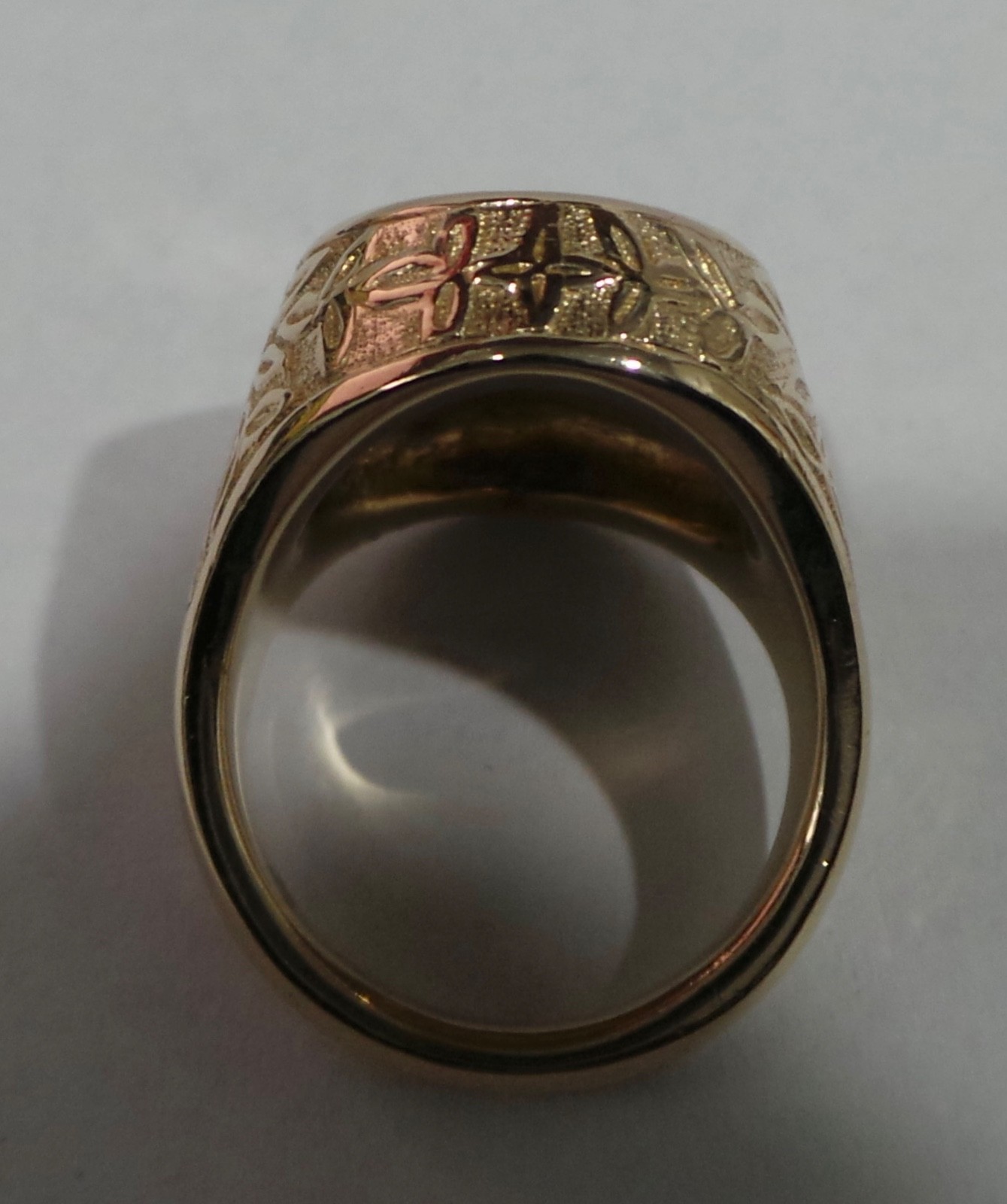 Men's Solid 14k Yellow Gold Ecclesiastical Signet… - image 12