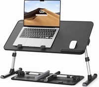 Laptop Bed Tray Desk SAIJI Adjustable Portable Laptop Table with Foldable Leg