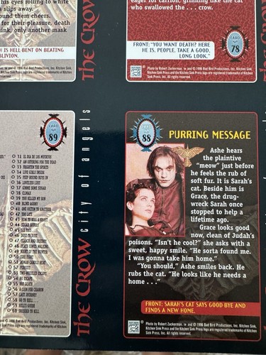 Póster de 90 hojas de cartas sin cortar Crow - City of Angels tamaño 1997 - Imagen 6 de 8