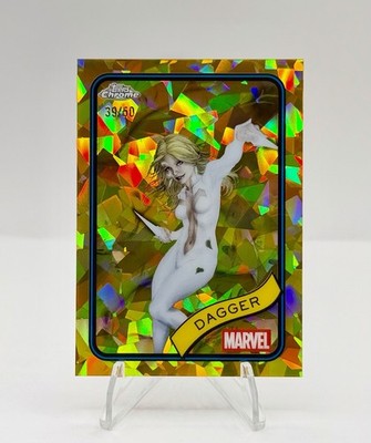 2025 Topps Chrome Sapphire Marvel DAGGER Gold Sapphire #63 Spider-Man /50