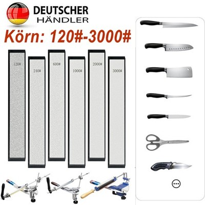 6 Stück Diamant Schleifstein Abziehstein Wetzstein Messerschärfer 120-3000# Korn