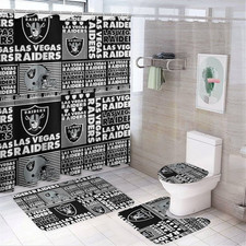 Las Vegas Football Shower Curtain Set bathroom set