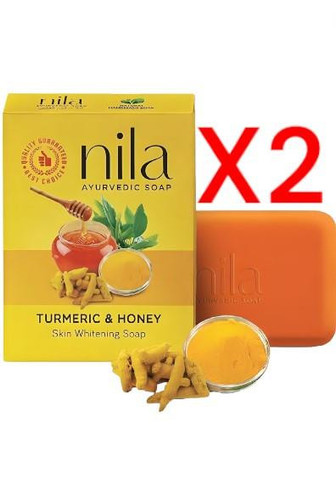 2 x Nila Ayurvedische Seife Kurkuma & Honig 75g Energizing Brightening - Bild 1 von 1