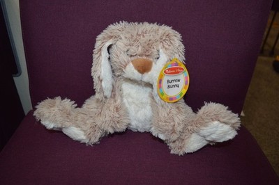 Melissa & Doug Burrow Bunny Plush Rabbit Stuffed Animal 9  Has paper  Tags I4