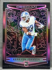 2018 Panini Obsidian Electric Etch Purple #117 Kerryon Johnson /75 Rookie RC