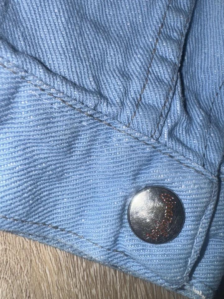 Chaqueta vaquera vintage años 50 Wrangler Blue Bell ribete sanforizado 1950 cuchillo plisado Foto 3 de 4