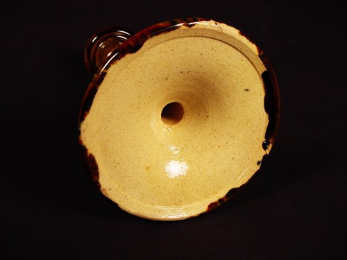 RARE 1850 BENNINGTON PAIR 6 ¾” CANDLE STICKS FLINT ENAMEL GLAZE YELLOW WARE MINT - Picture 12 of 12