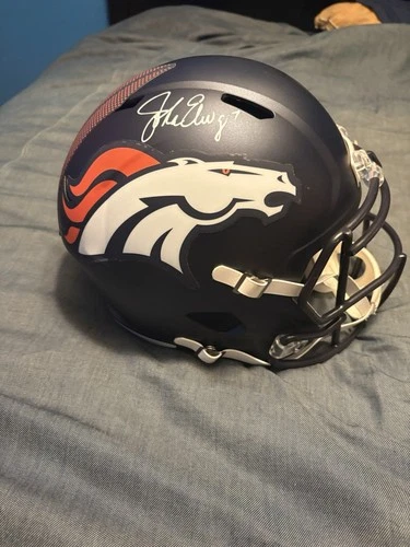 John Elway Signed Denver Broncos Replica Full Size Helmet