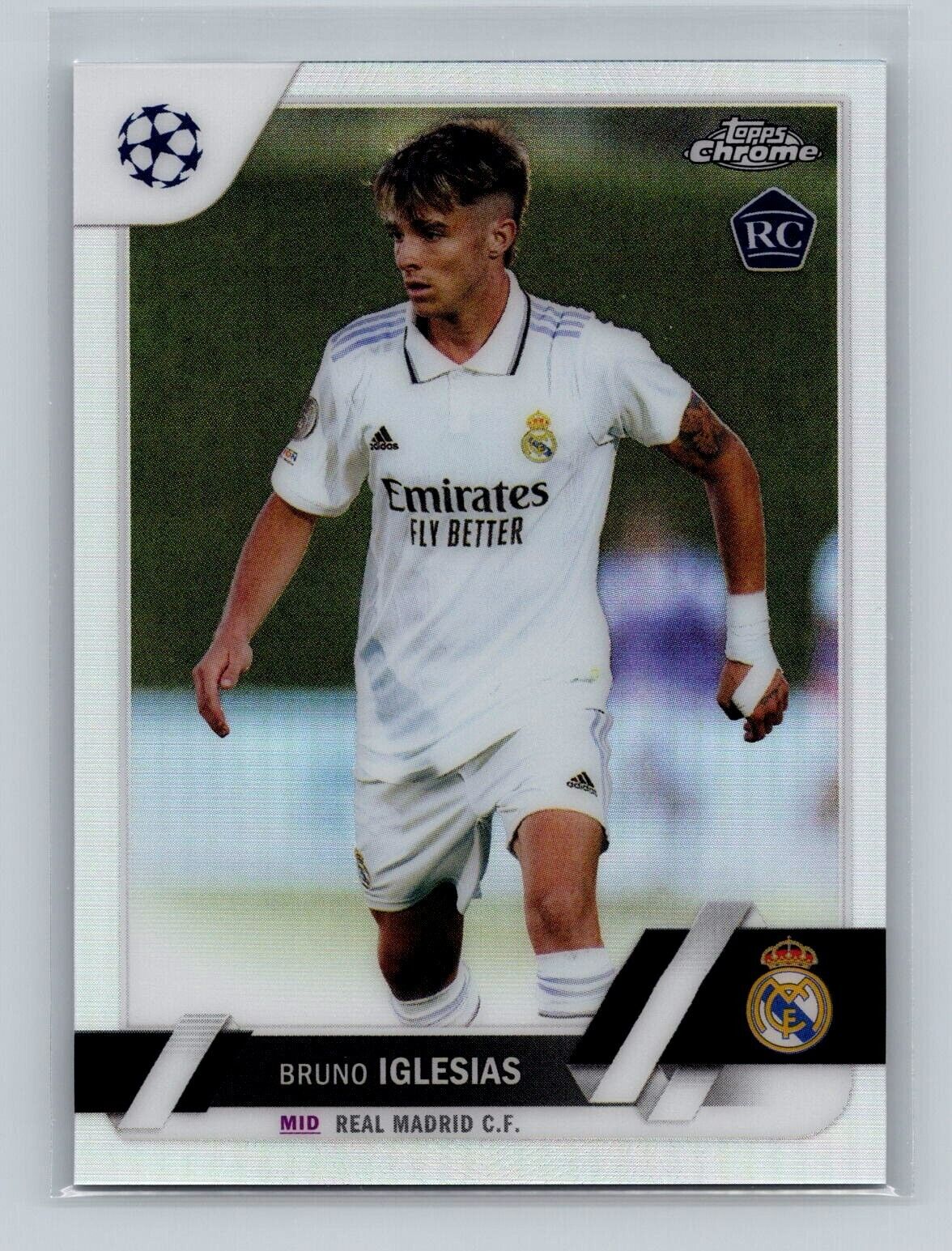 Bruno Iglesias 2022-23 Topps Chrome UEFA Aqua Wave #174/199 - Real Madrid RC