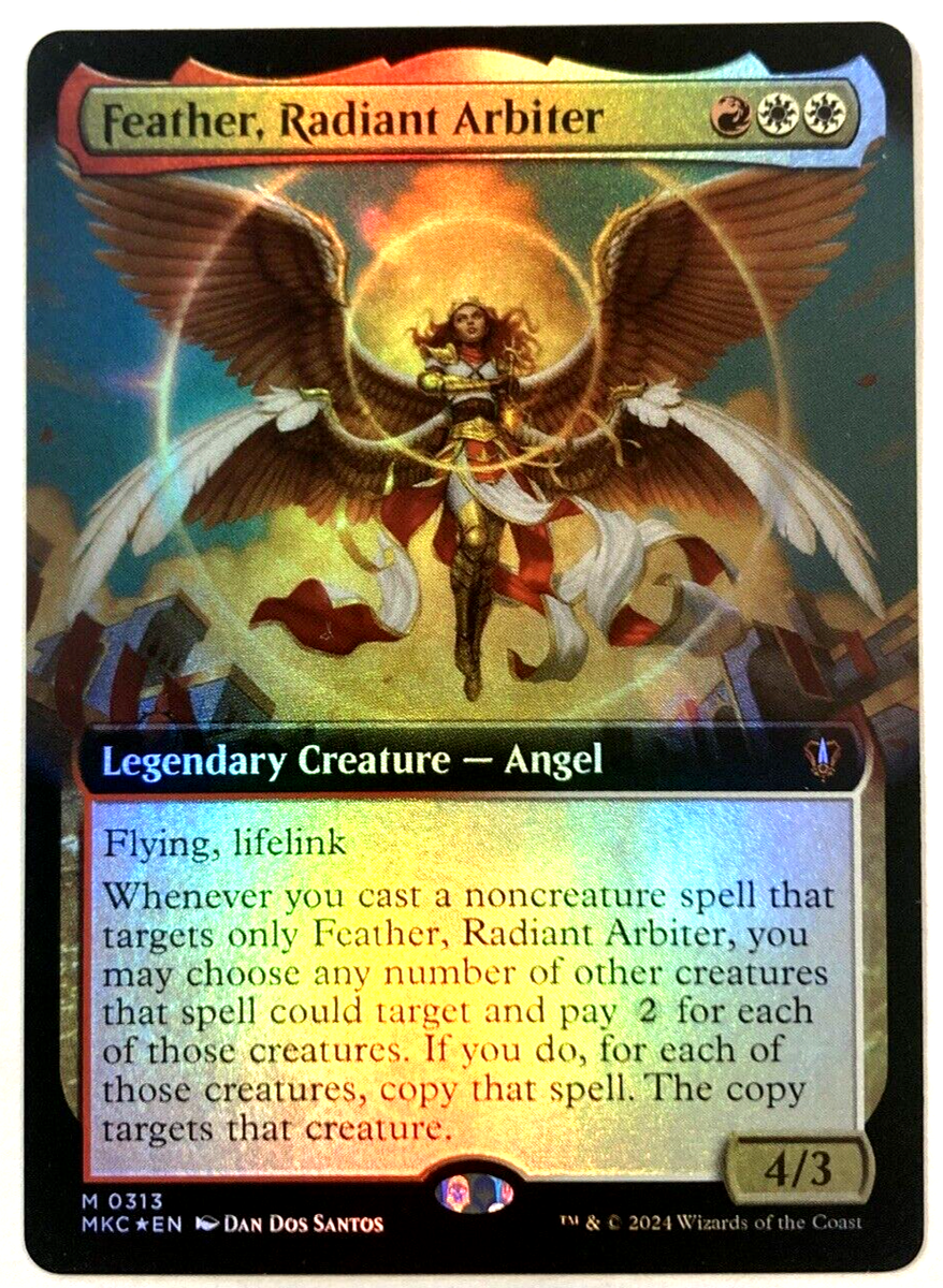 MTG Feather, Radiant Arbiter EXTENDED ART FOIL Karlov Manor