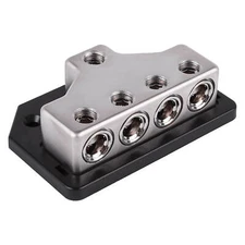 NEW SKAR AUDIO X1 1/0 OR 4 GA INPUT TO X4 1/0 OR 4 GA OUTPUT DISTRIBUTION BLOCK
