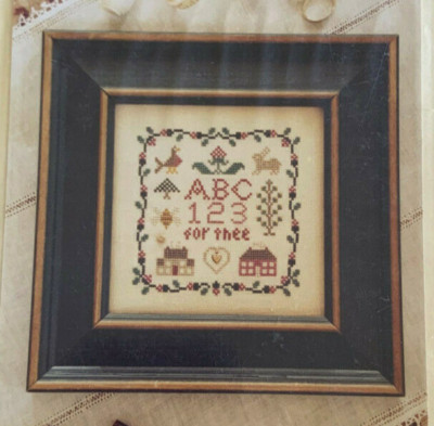 The Drawn Thread Cross Stitch Pattern Only ABC 123 For Thee