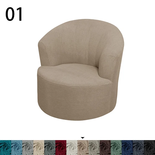 Drehstuhlbezug Stuhl Sofa Bezug rund für Wohnzimmer Schlafzimmer Büro - Bild 19 von 38