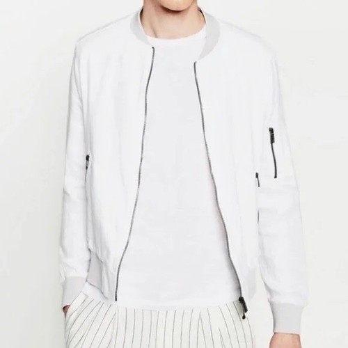 Zara Man | Linen Bomber Jacket L | eBay