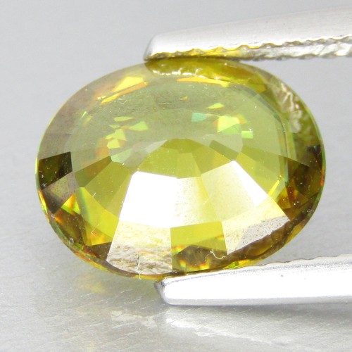 2.98Cts Shimmering Natural Sphene/Titanite Oval Shape Collection Gemstone - 第 5/5 張圖片