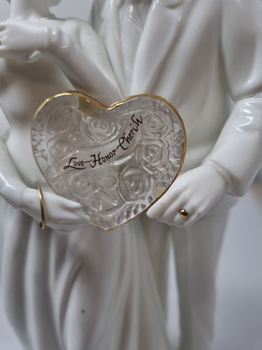 HAPPY ANNIVERSARY WEDDING CERAMIC PORCELAIN Figure 1996 ENESCO Husband Wife - Picture 7 of 10