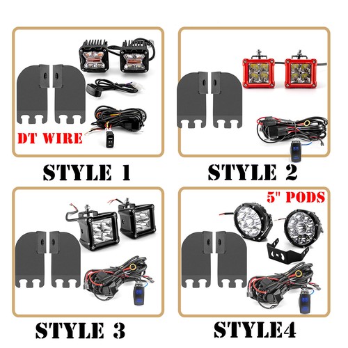 40W/45W Spot Beam Light Pods+A-Pillar Mount+Wire For Polaris General 1000/4 1000
