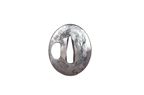 Japanese Tsuba Karashishi Peony Design Copper Gold Silver Plating