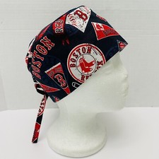 surgical /medical cap unisex tieback style- NFL Boston Red Sox