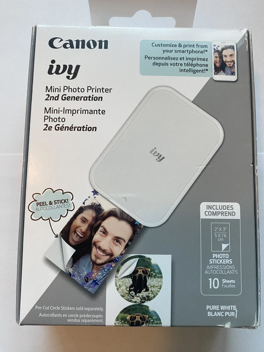 Canon IVY 2 Mini Photo Printer 2nd Generation Pure White New