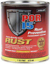 POR-15 45408 Semi Gloss Black Rust Preventive Paint - 1 Pint