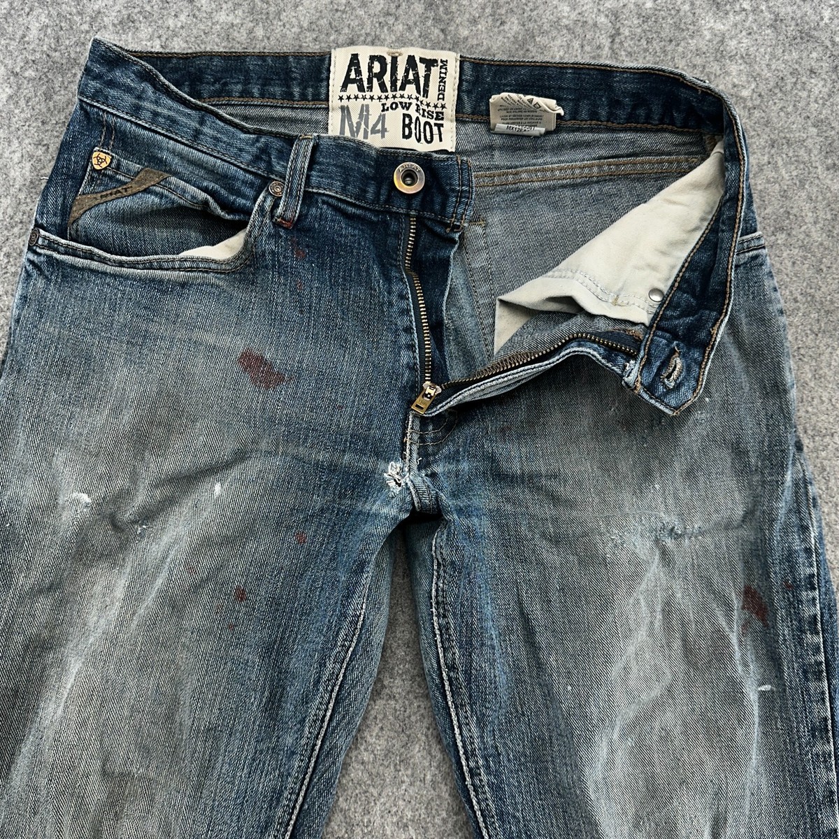 Ariat Jeans Mens 31x34 Blue Dark Wash M4 Low Rise Relaxed Fit Boot