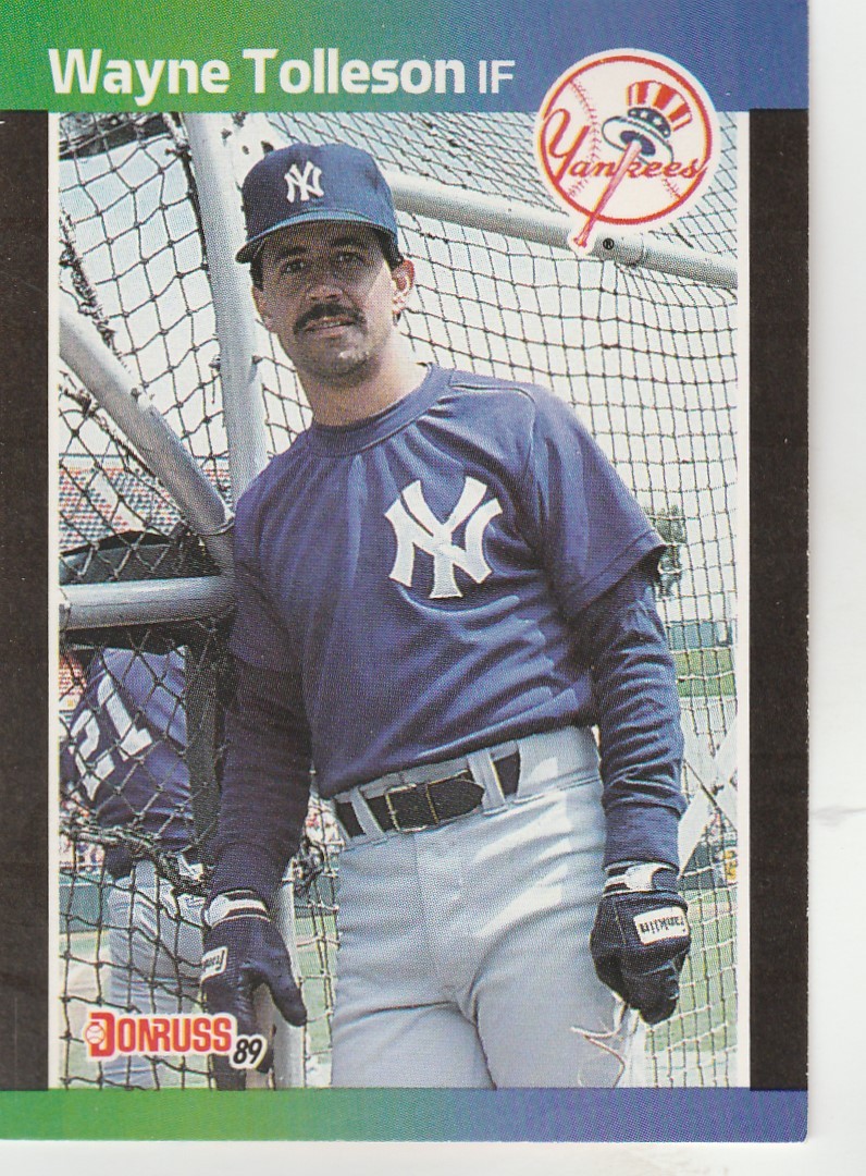 FREE SHIPPING-MINT-1989 Donruss #659 Wayne Tolleson New York Yankees Baseball Cd