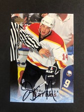 Stu Barnes Signed 1995-96 UD Be a Player Auto Card #S127 Autograph