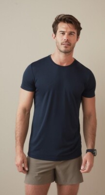 Unisex atmungsaktives TShirt kühl trocken feuchtigkeitsableitend Sport Laufen Performance Gym Top