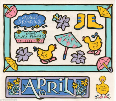 FRANCES MEYER SCRAPBOOK STICKER SET ~ MONTHS ~ APRIL                 .99 SALE *