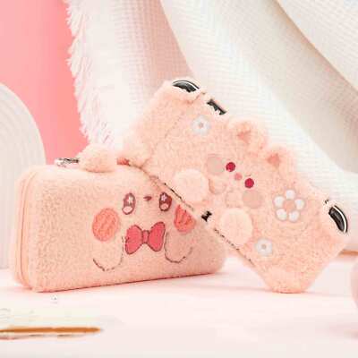 GeekShare Plush Bunny Case Cover for Nintendo Switch / Switch OLED Thumb Grips