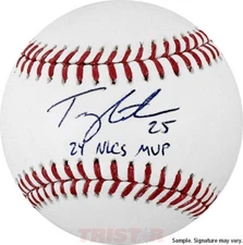 Tommy Edman Signed Autographed ML Baseball 24 NLCS MVP TRISTAR