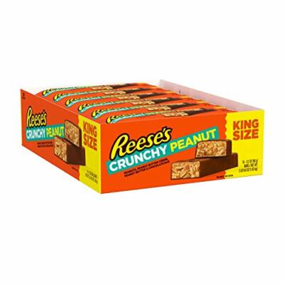 REESE'S Crunchy Peanut King Size Bar, 3.2 oz. (Pack of 18)