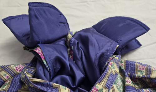 Adrianna Papell Silk Top Blouse Plus Size 22W Purple Floral Long Sleeve Buttons - Picture 8 of 16