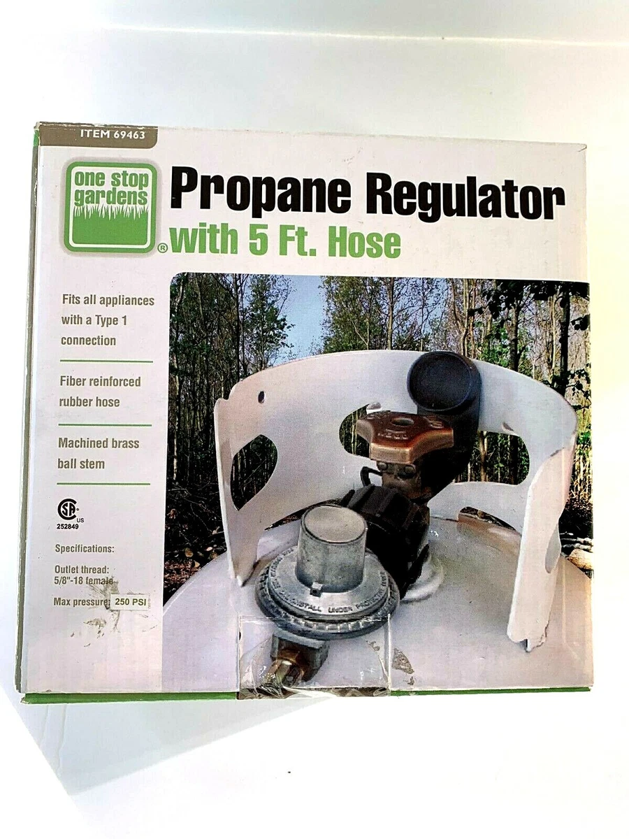 ONE STOP GARDENS Propane Regulator With 5 Ft. Hose (Type 1 connection) |  eBay