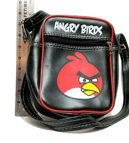 Angry Birds Black Messenger Shoulder School Travel Bag. - Picture 5 of 5