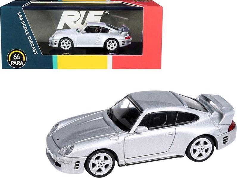 RUF CTR2 Silver Metallic 1/64 Diecast Model Car By Paragon