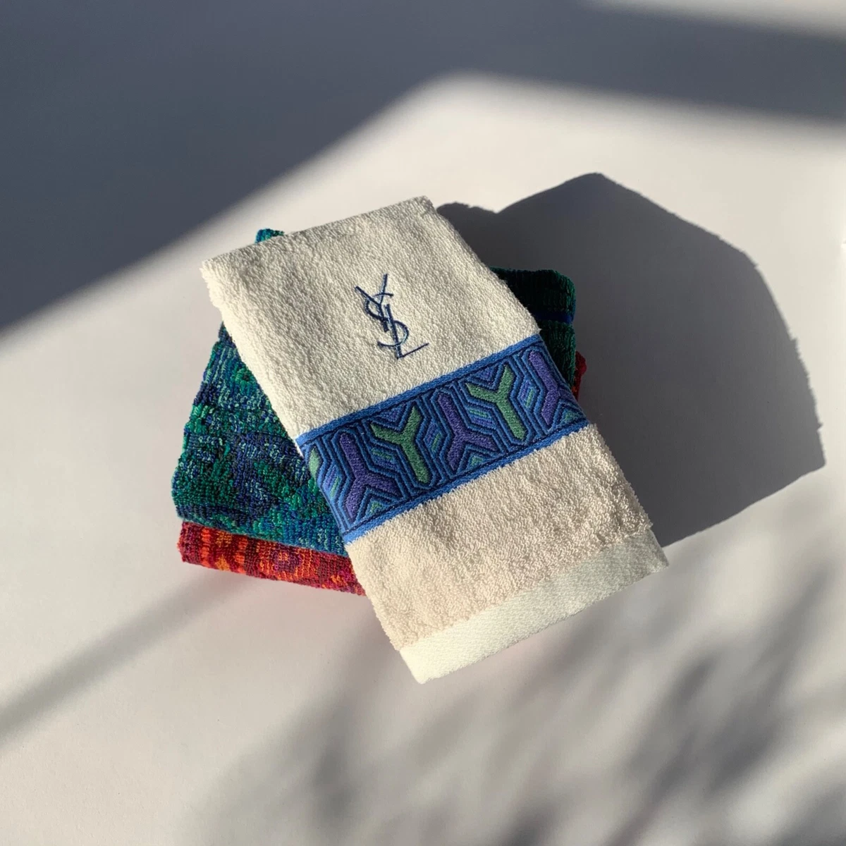 Vintage Yves Saint Laurent Hand Towel Set eBay