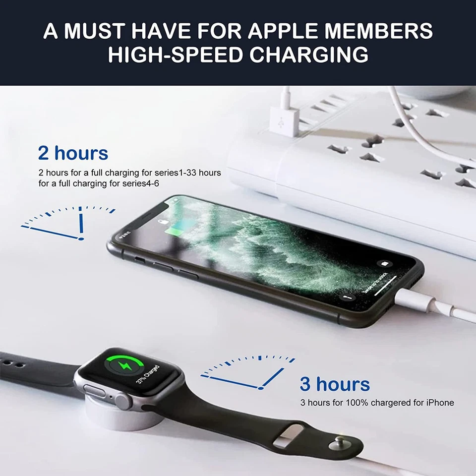 Magnetic Fast Charger Wireless Apple Watch IWatch SE 10 9 8 7 6 5 Charging Cable - image 4 of 4