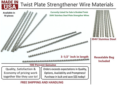 10 pieces - Stainless Steel Dental Twist Plate Strengthener Wires+ Free Shipping