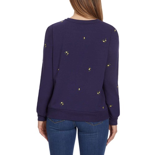 NWT Gloria Vanderbilt Floral Embroidered Crewneck Pullover Sweater Top Sz: S-3X - 第 9/18 張圖片